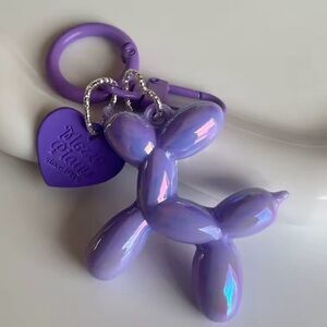 Purple Balloon Dog Keychain (Brand New)